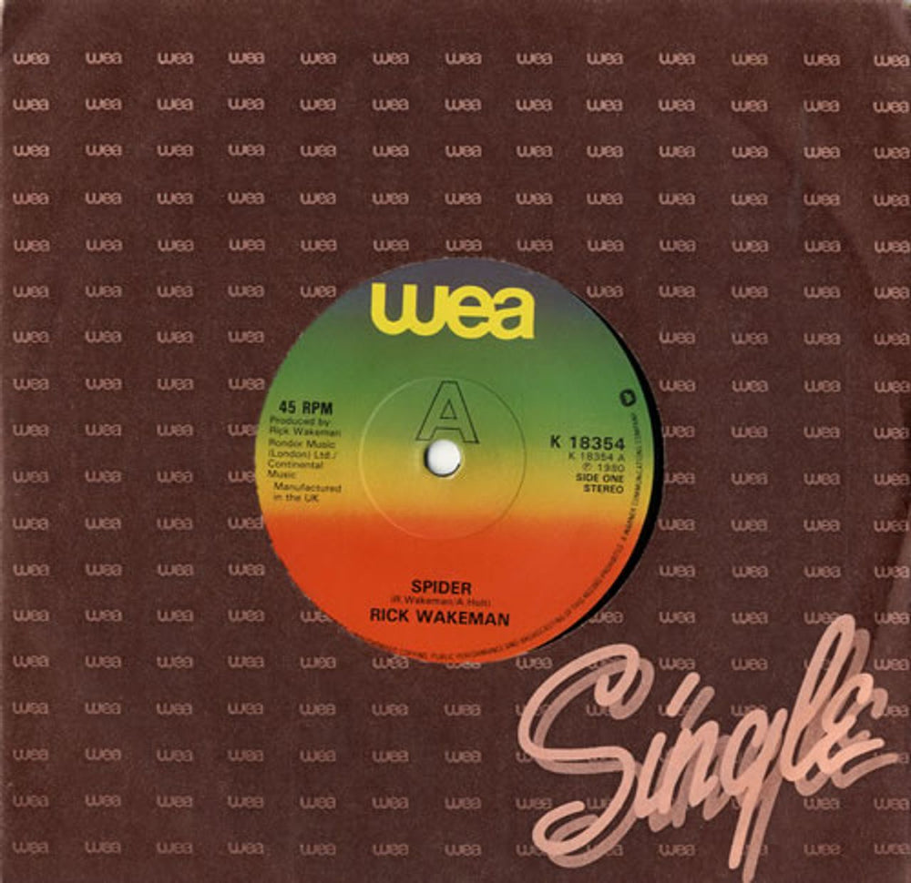 Rick Wakeman Spider UK 7" vinyl single (7 inch record / 45) K18354