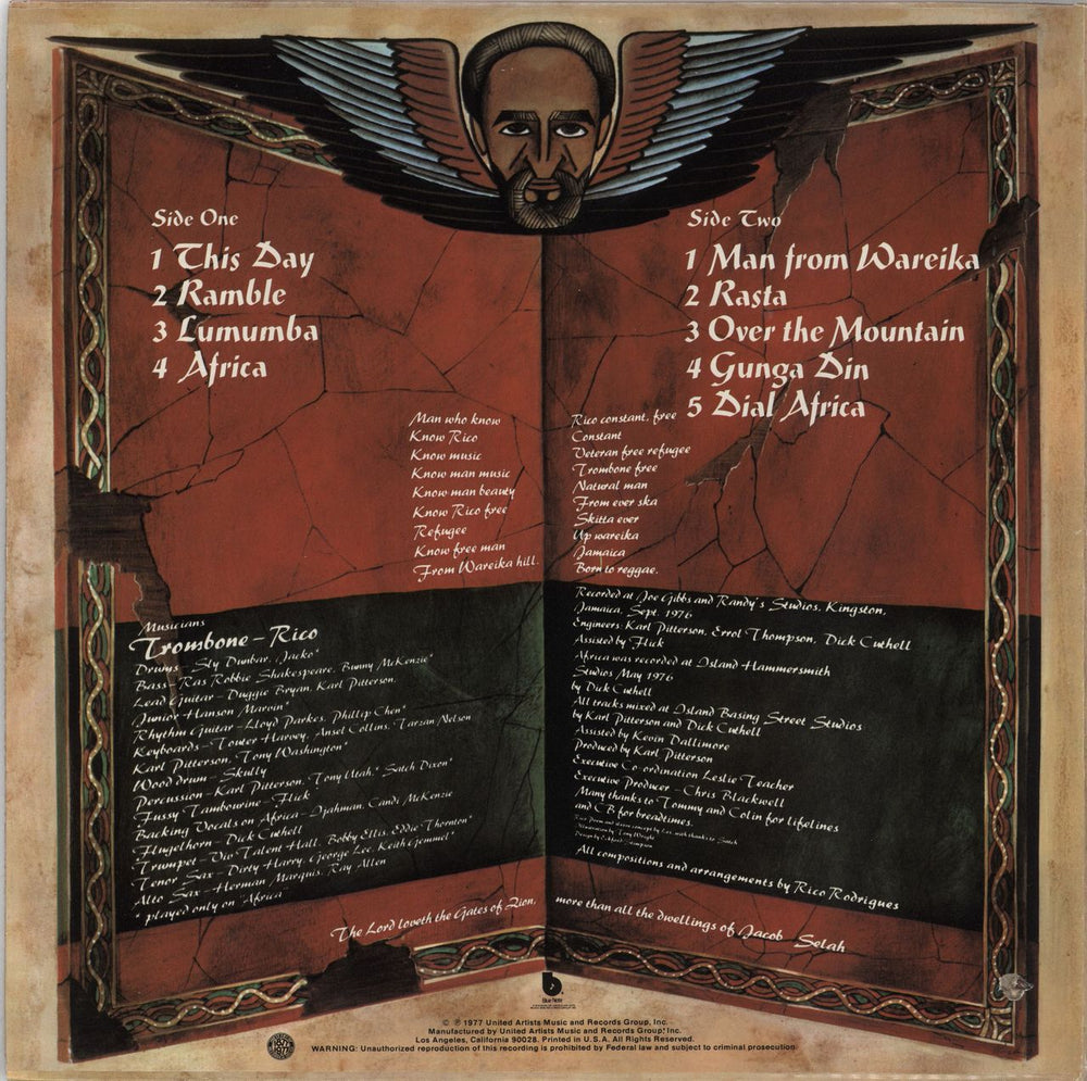 Rico Man From Wareika US vinyl LP album (LP record)