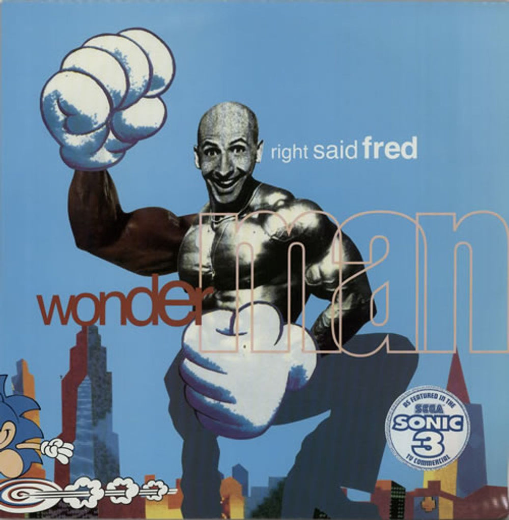 Right Said Fred Wonderman UK 12" vinyl single (12 inch record / Maxi-single) 12SNOG9