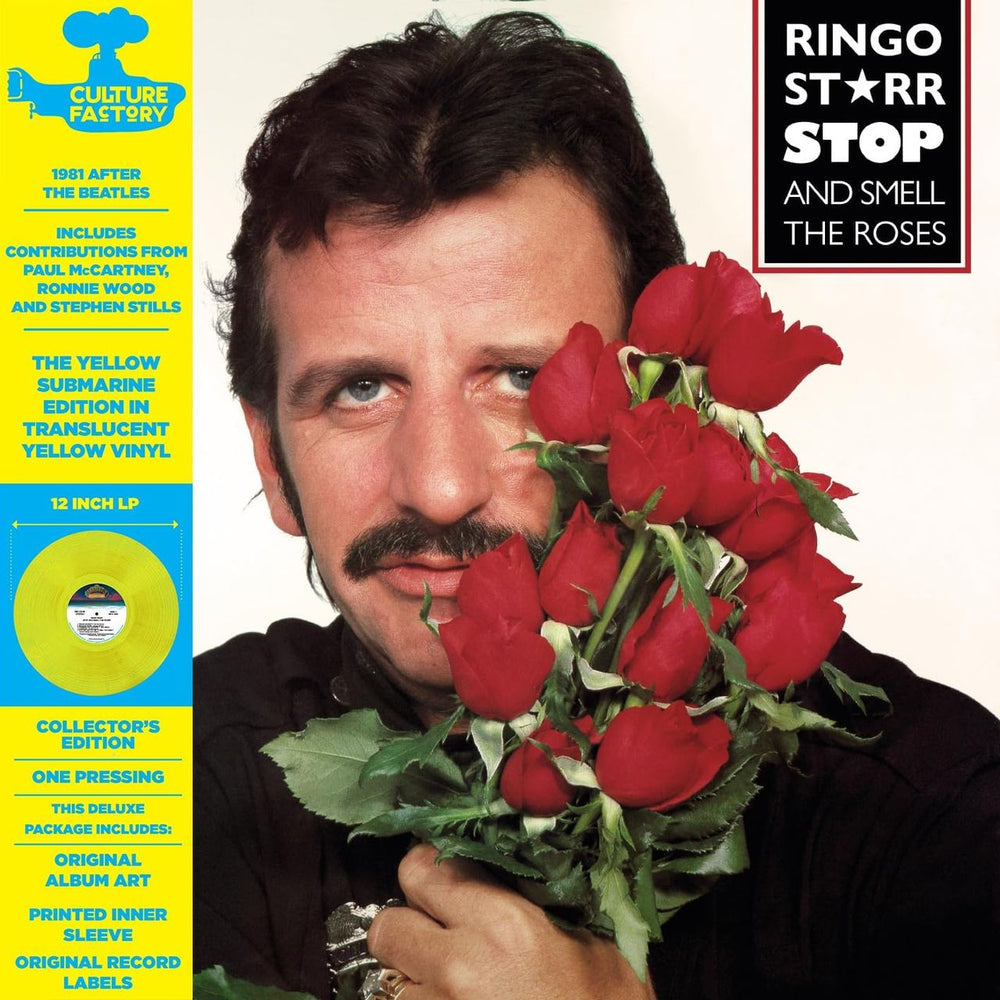 Ringo Starr Stop And Smell The Roses: Yellow Submarine Edition - Yellow Vinyl - Sealed US vinyl LP album (LP record) CFU01260