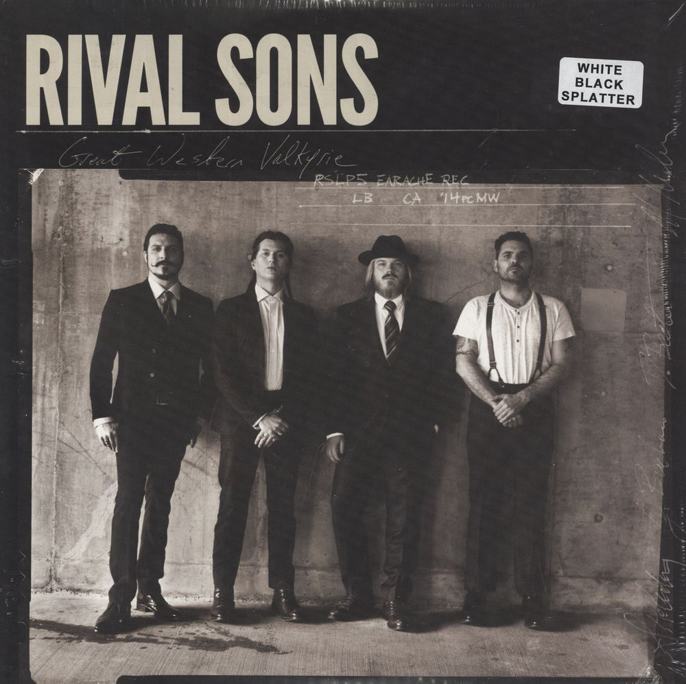 Rival Sons Great Western Valkyrie - White/Black Splattered - Sealed UK 2-LP vinyl record set (Double LP Album) MOSH516LP