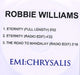 Robbie Williams Eternity UK CD-R acetate CDR ACETATE