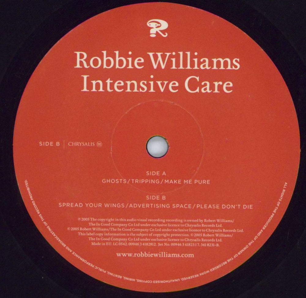 Robbie Williams Intensive Care UK 2-LP vinyl record set (Double LP Album) RWI2LIN337949