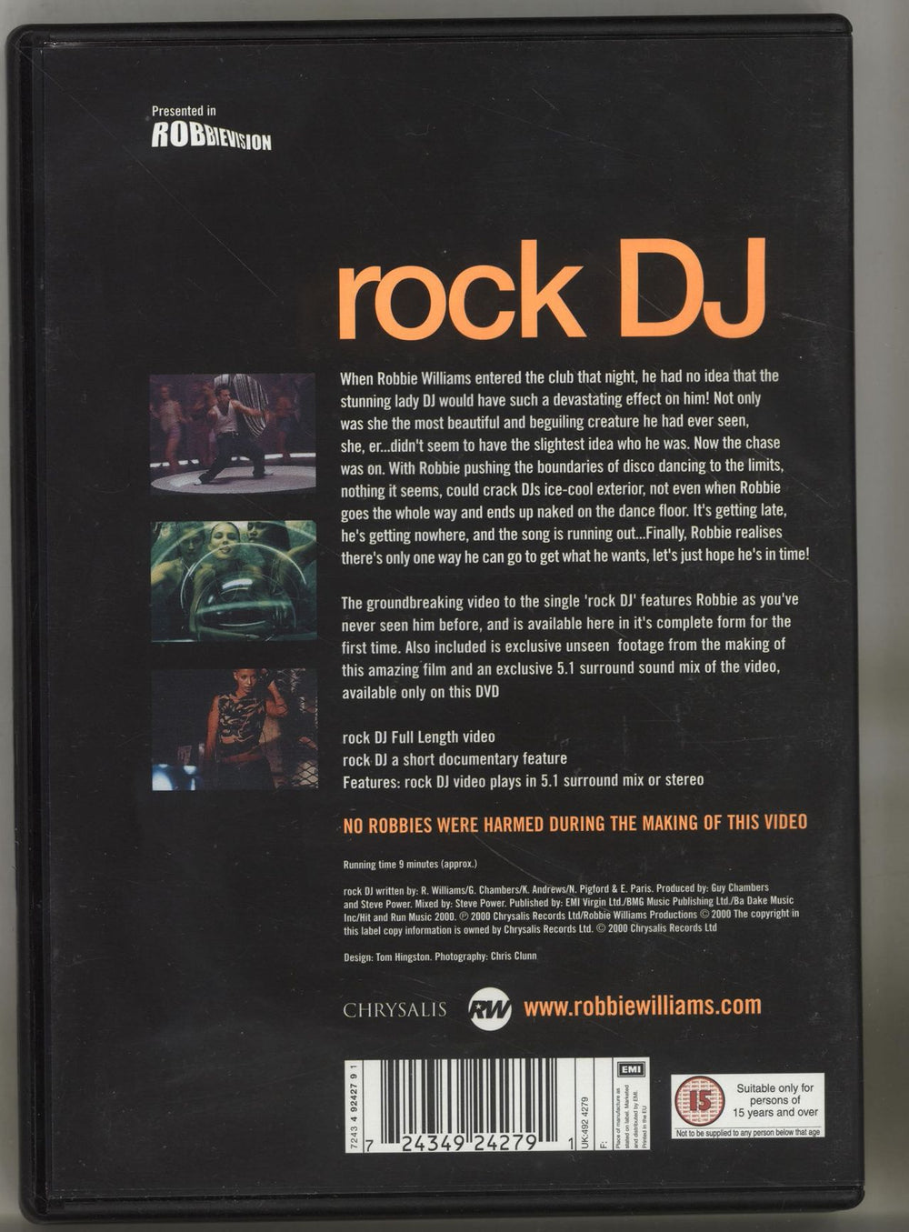 Robbie Williams Rock DJ UK DVD Single RWIDSRO165178