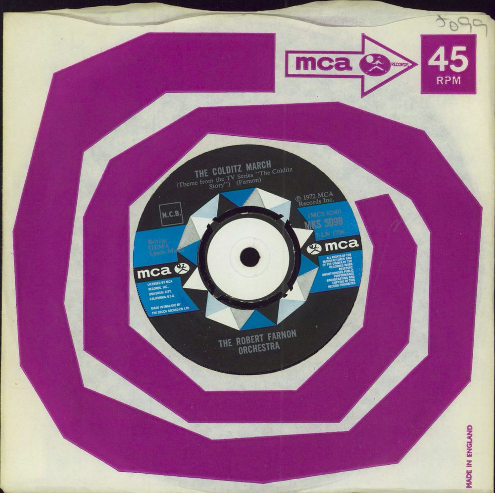 Robert Farnon The Colditz March UK 7" vinyl single (7 inch record / 45) MKS5099