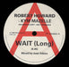 Robert Howard (Dr Robert) Wait UK Promo 12" vinyl single (12 inch record / Maxi-single) PT42596DJ