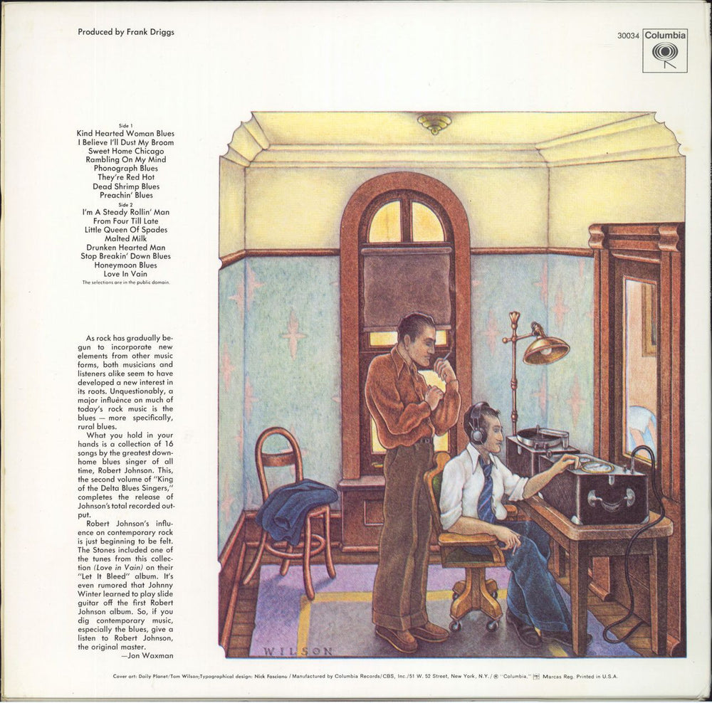 Robert Johnson (30s) King Of The Delta Blues Singers Vol II US vinyl LP album (LP record)