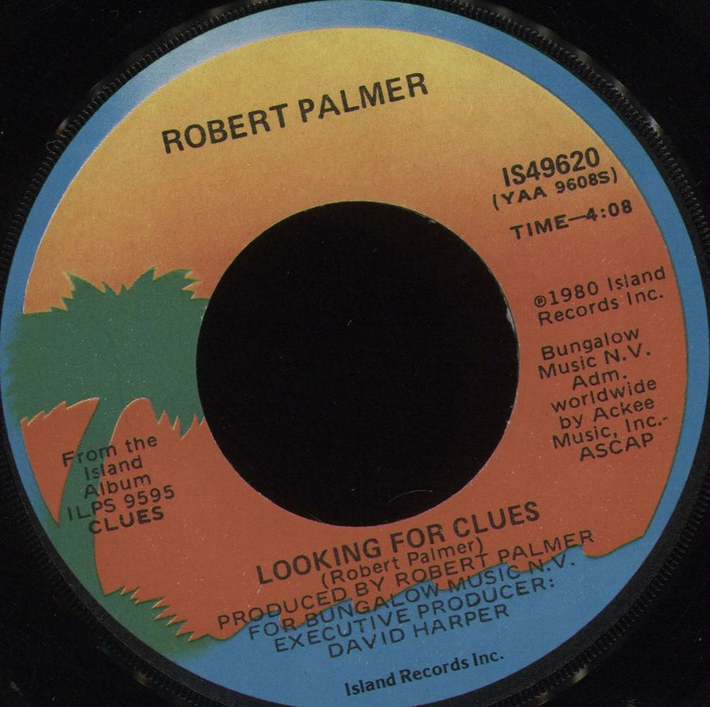 Robert Palmer Looking For Clues US Promo 7" vinyl single (7 inch record / 45) IS49620