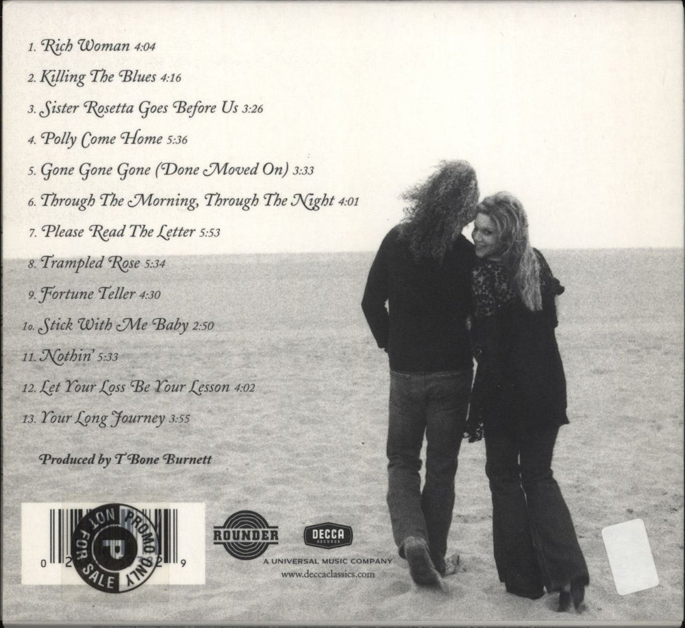 Robert Plant & Alison Krauss Raising Sand UK Promo CD album (CDLP)