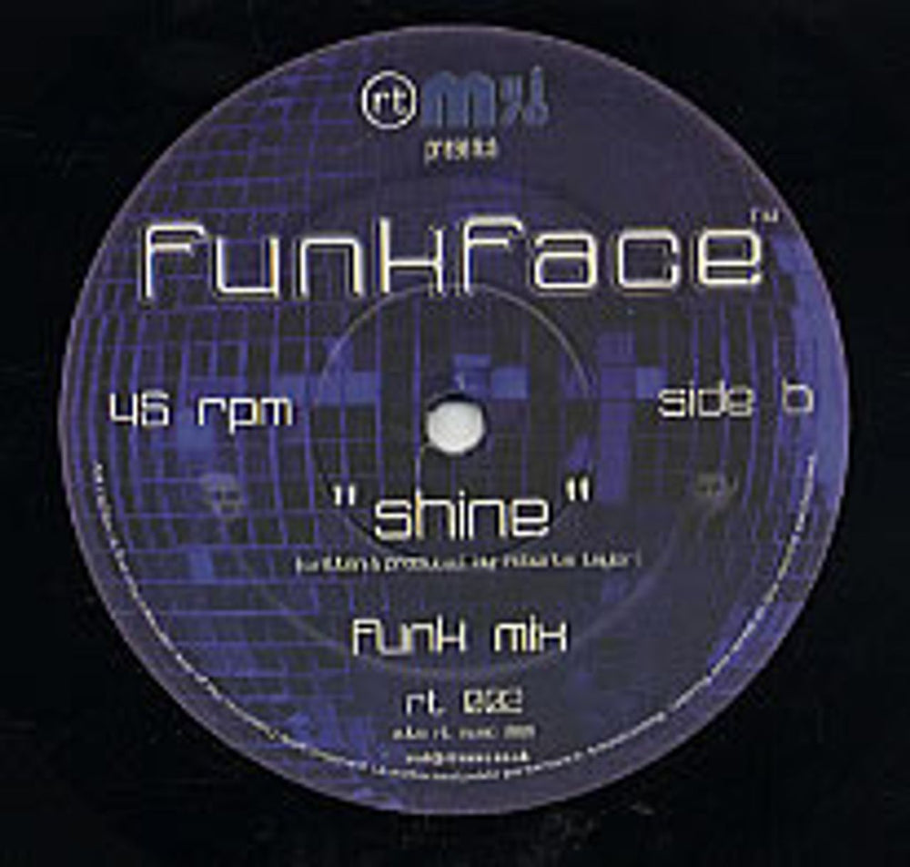 Roger Taylor/Funk Face Shine UK 12" vinyl single (12 inch record / Maxi-single) RT002