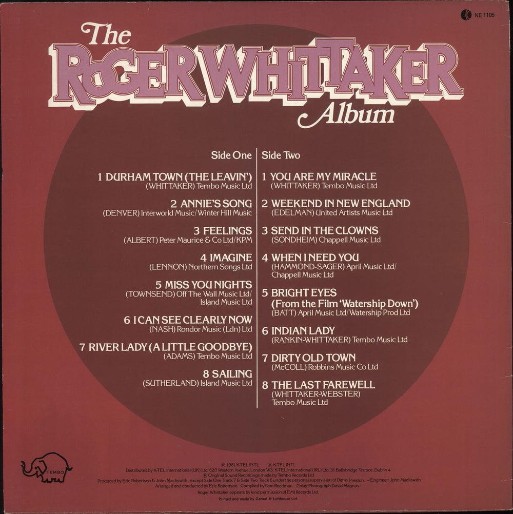 Roger Whittaker The Roger Whittaker Album - Autographed UK vinyl LP album (LP record)