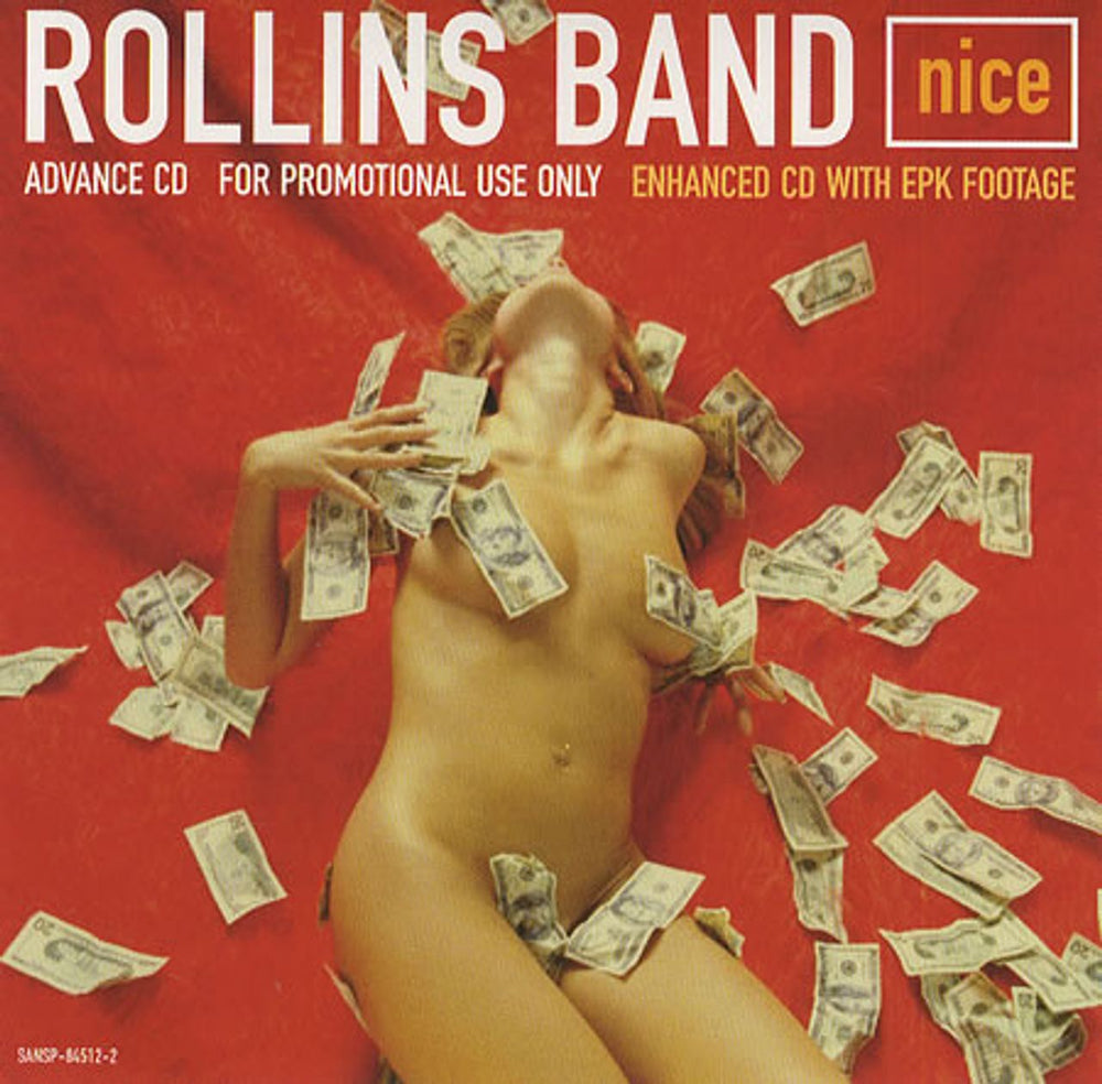 Rollins Band Nice US Promo CD album (CDLP) SANSP-84515-2