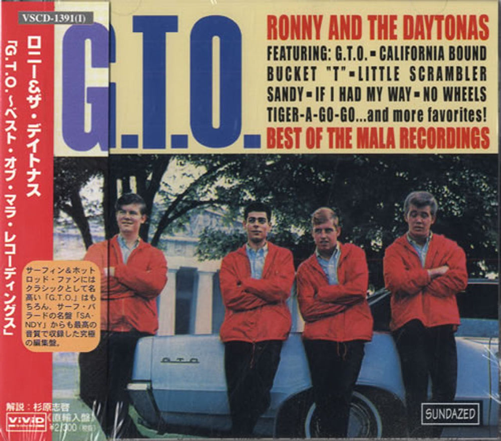 Ronny & The Daytonas G.T.O - The Best Of Japanese CD album (CDLP) VSCD-1391