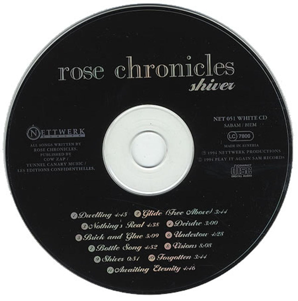 Rose Chronicles Shiver Austrian CD album (CDLP) RE5CDSH370792