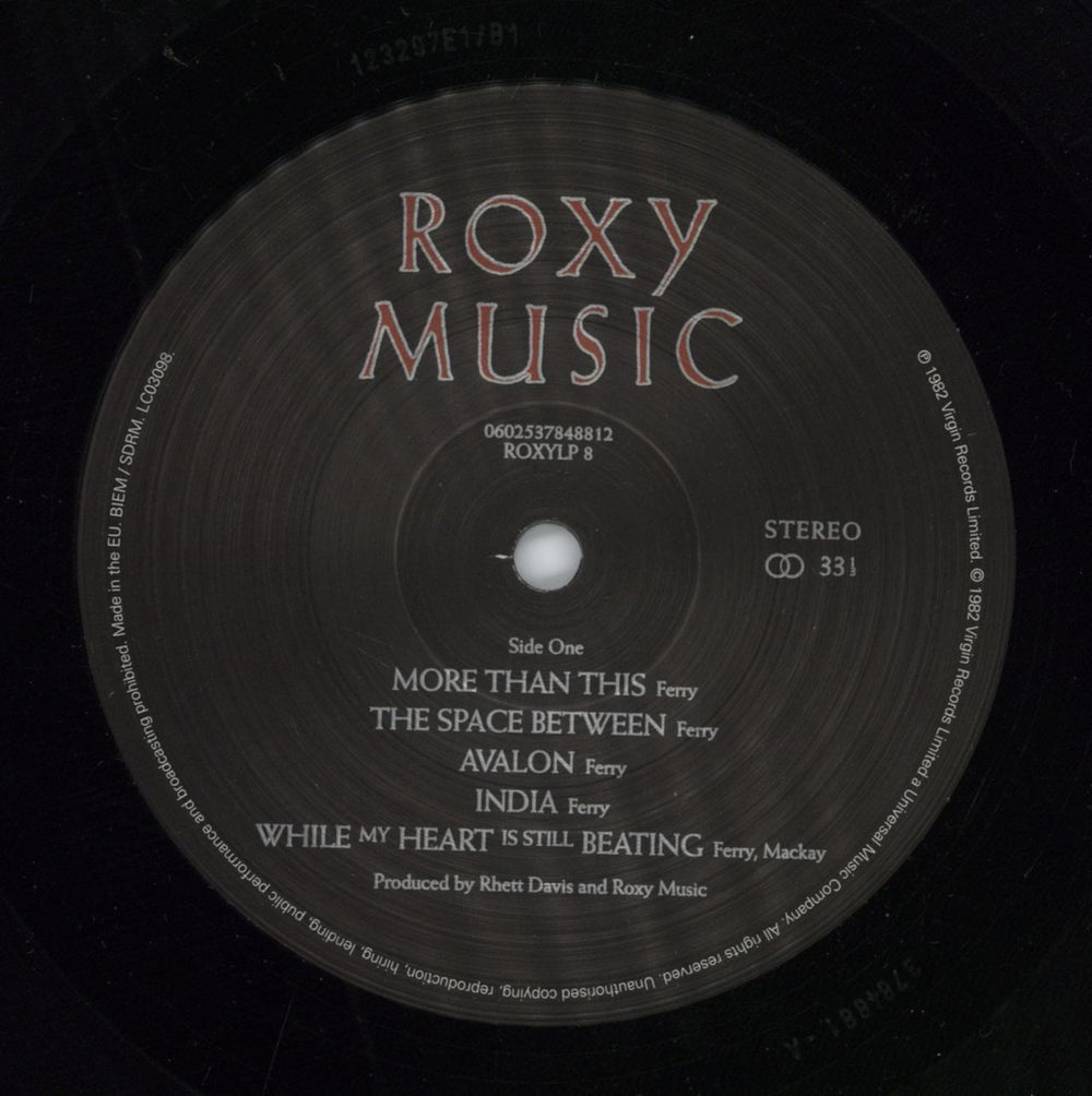 Roxy Music Avalon - 180 Gram Half Speed Master - Oversized P/S UK vinyl LP album (LP record) 602537848812