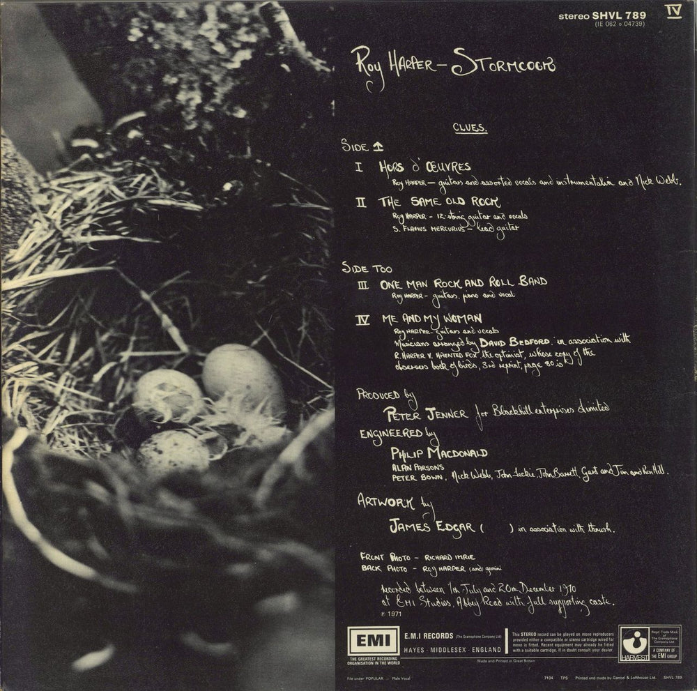 Roy Harper Stormcock - 2nd UK vinyl LP album (LP record)