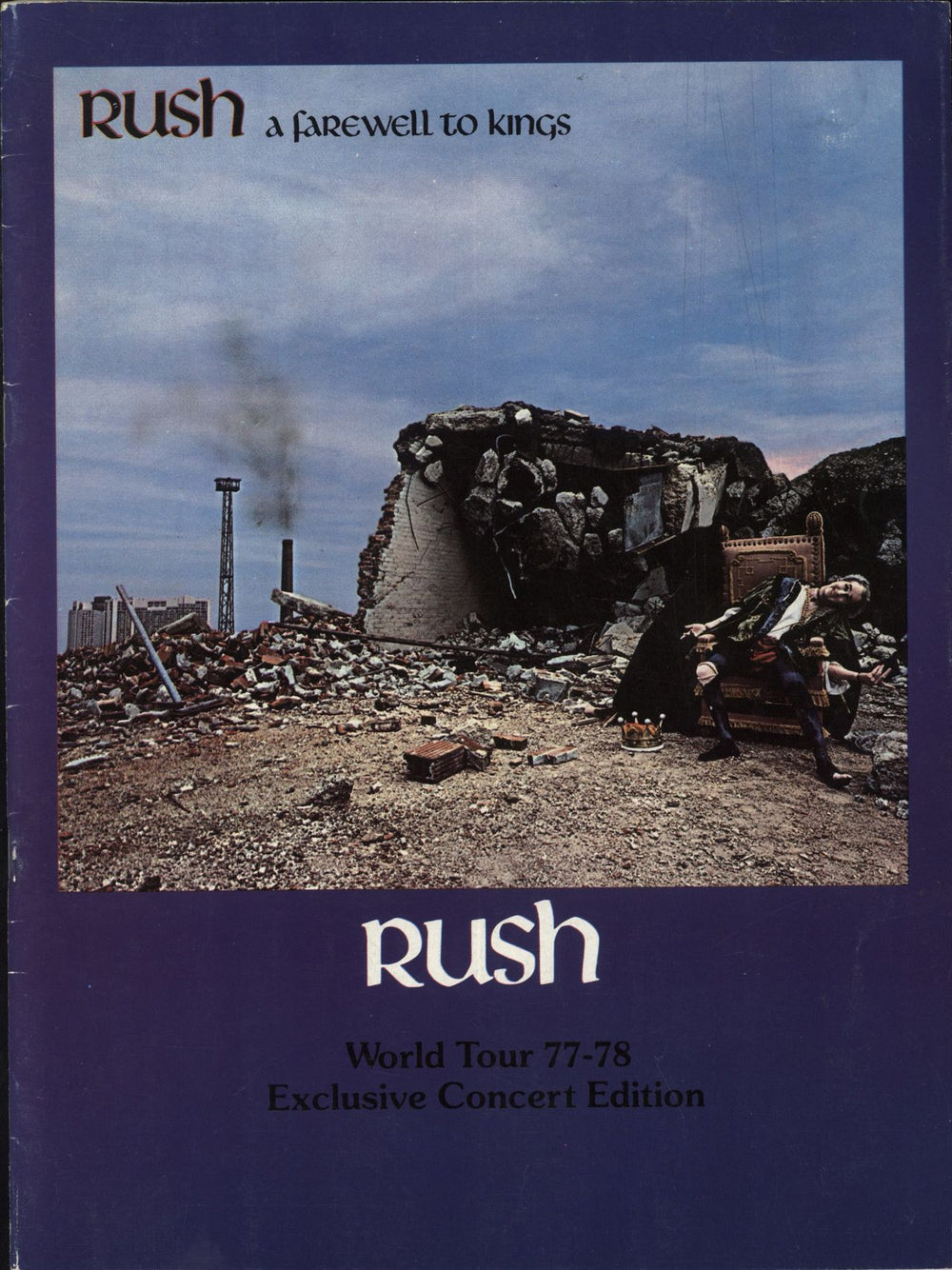 Rush A Farewell To Kings - EX UK tour programme CONCERT PROGRAMME