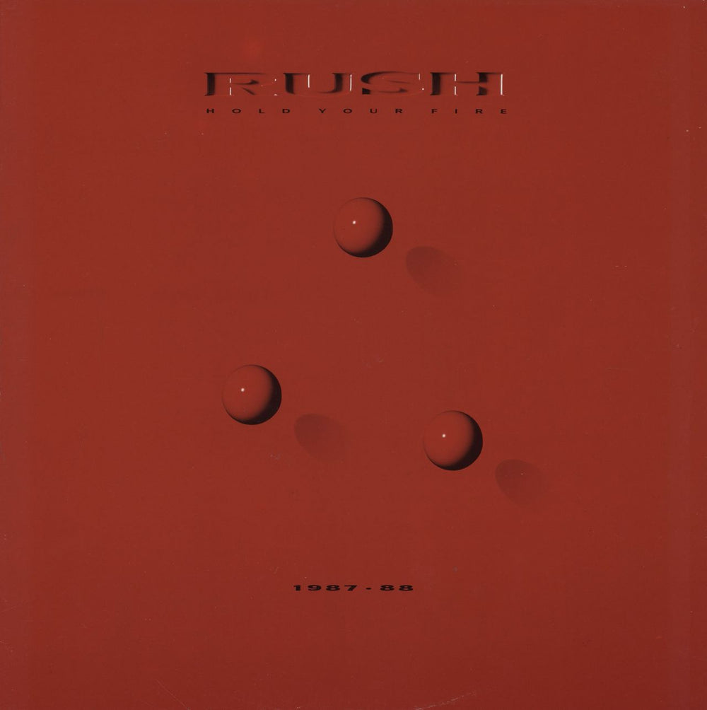 Rush Hold Your Fire 1987-88 US tour programme TOUR PROGRAMME