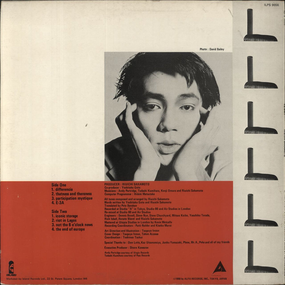 Ryuichi Sakamoto B-2 Unit - VG+ UK vinyl LP album (LP record)