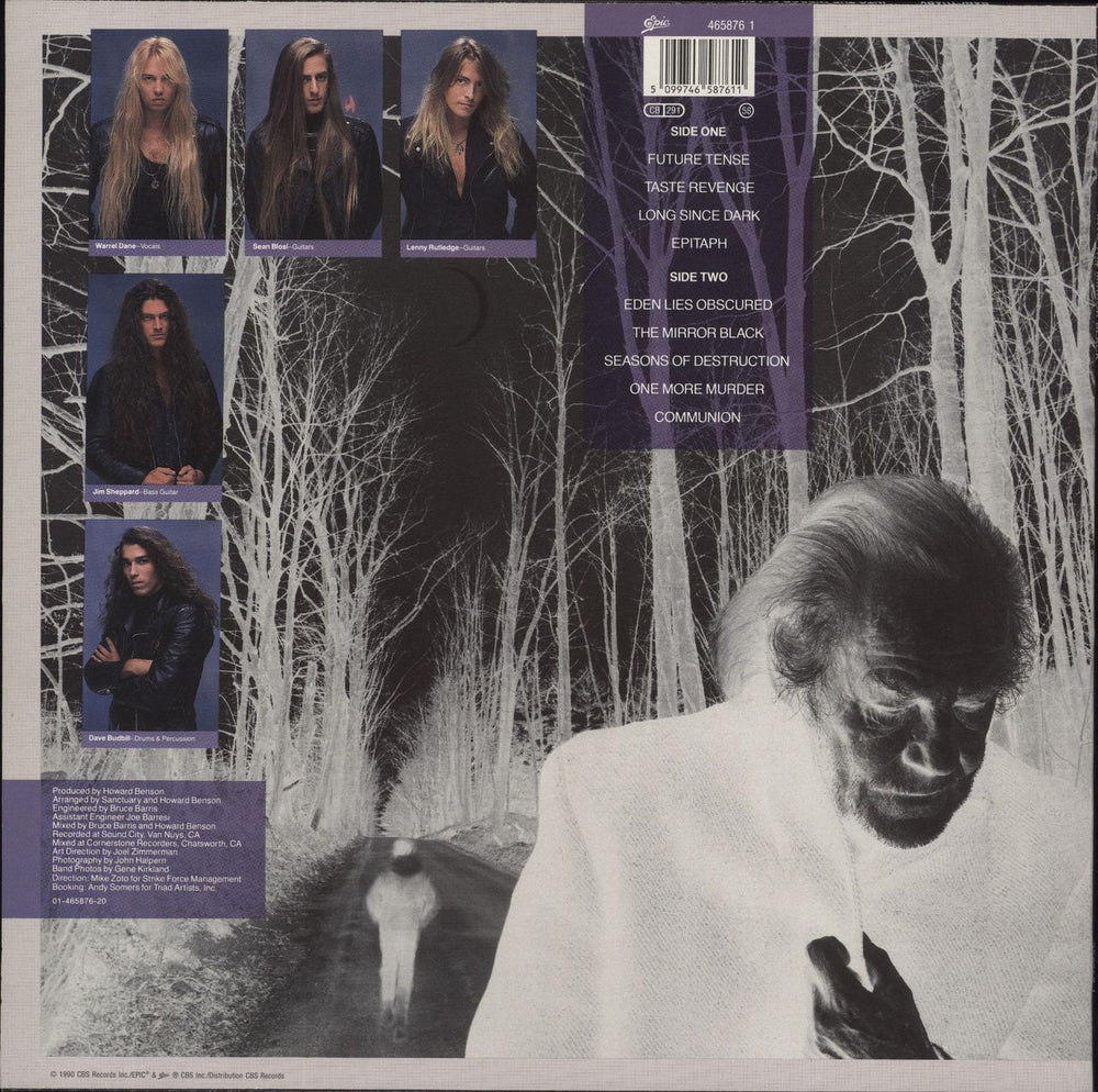 Sanctuary Into The Mirror Black UK vinyl LP album (LP record) 5099746587611