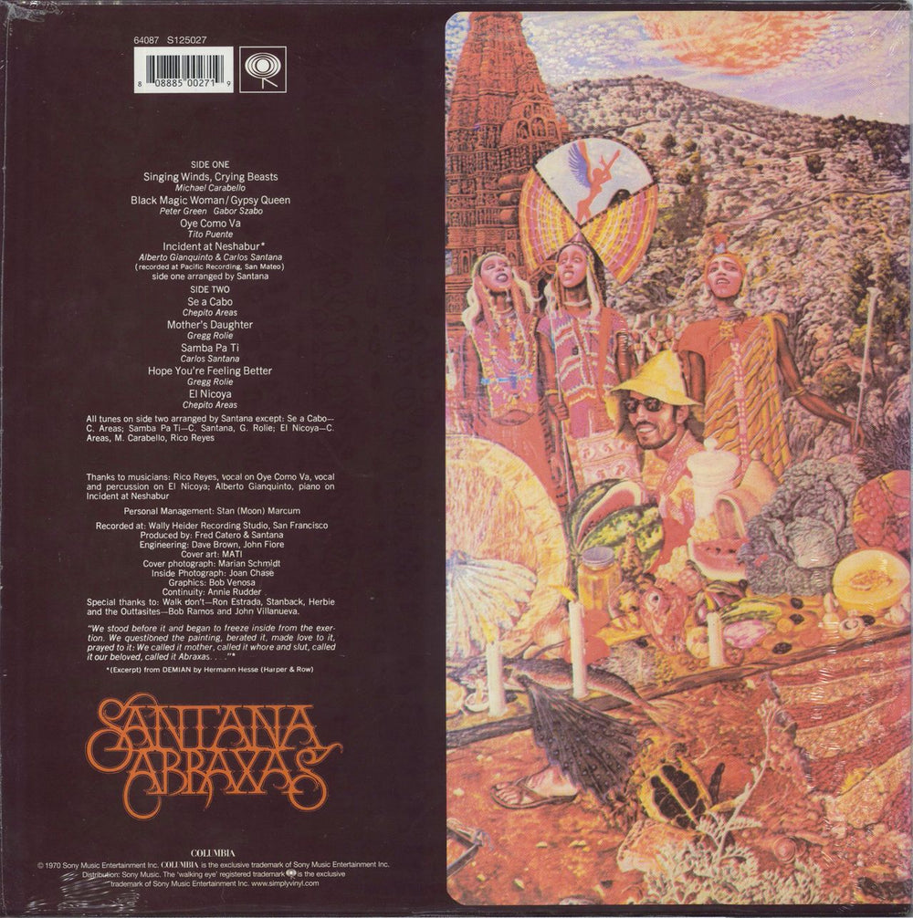 Santana Abraxas - 125gm - Sealed UK vinyl LP album (LP record) 808885002719