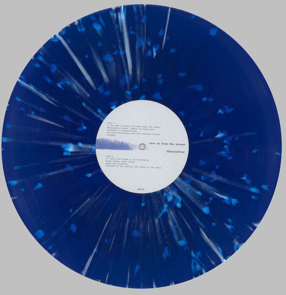 Save Us From The Archon Thereafter - Ocean Blue w/ White Splatter Vinyl US vinyl LP album (LP record) 6D0LPTH828605