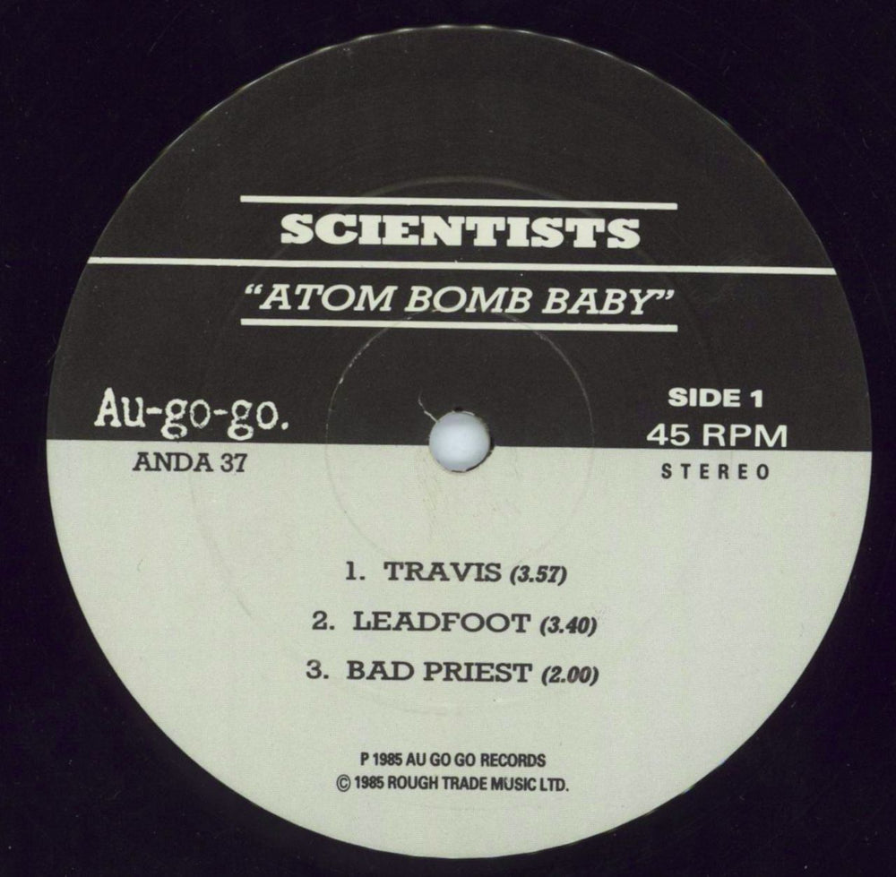 Scientists Atom Bomb Baby - Stickered UK 12" vinyl single (12 inch record / Maxi-single) SF912AT805908