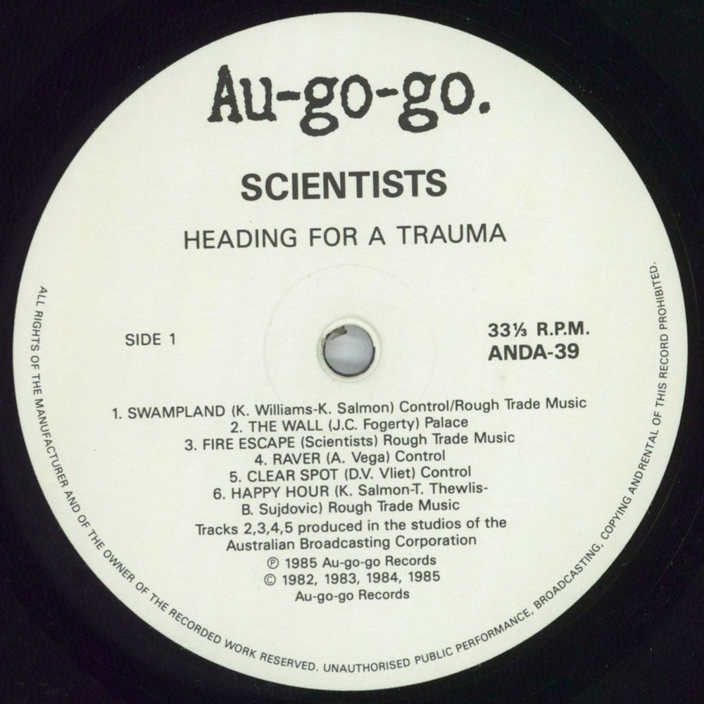 Scientists Heading For A Trauma Australian vinyl LP album (LP record) SF9LPHE821888