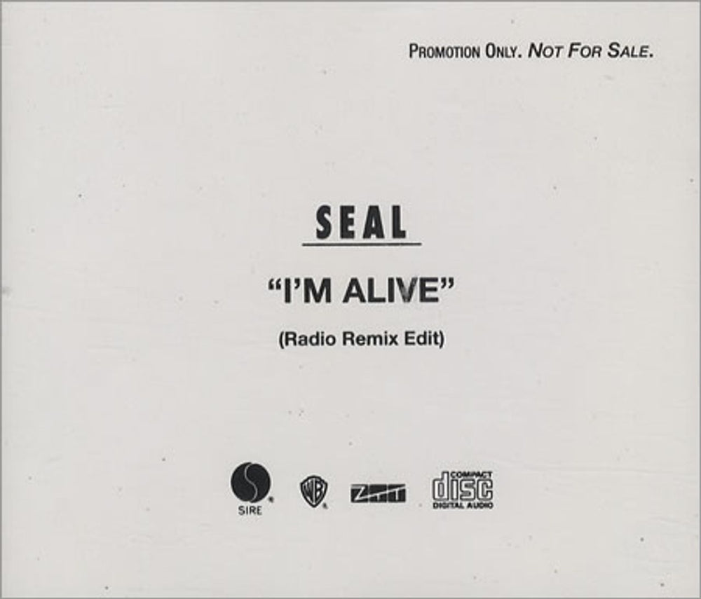 Seal I'm Alive US Promo CD single (CD5 / 5") PRO-CD-7550-R