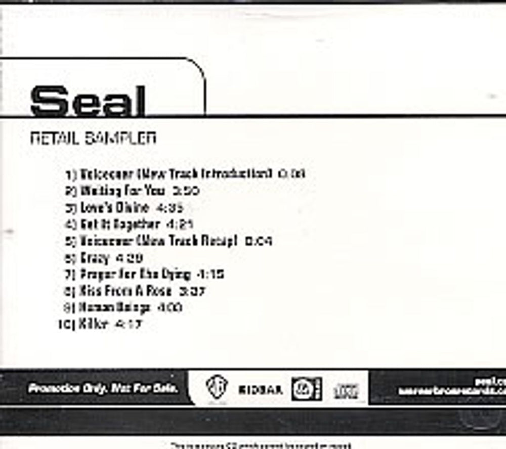 Seal Retail Sampler US Promo CD album (CDLP) PRO-CDR-101165