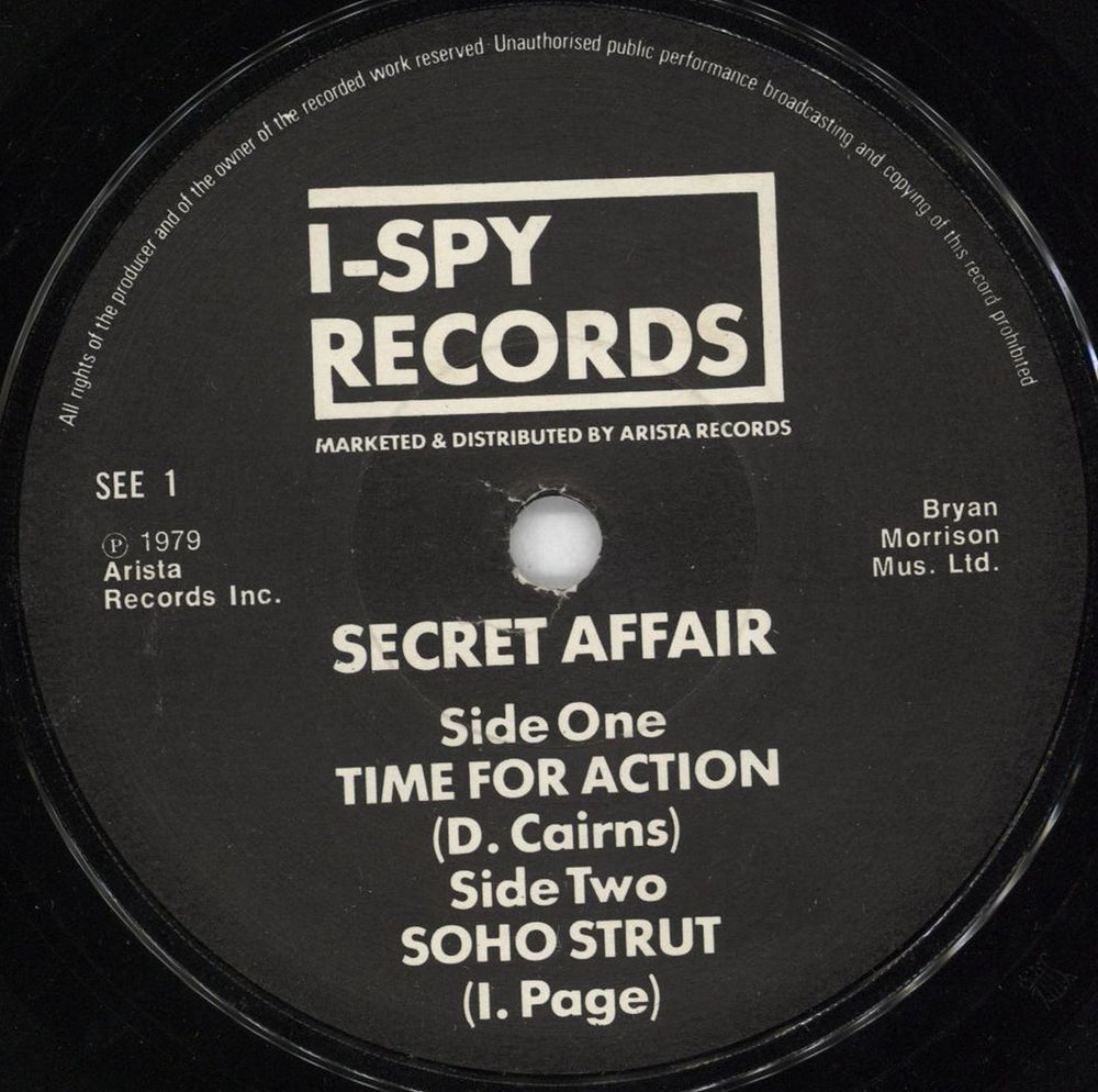 Secret Affair Time For Action - Brown Sleeve UK 7" vinyl single (7 inch record / 45) AFF07TI81027