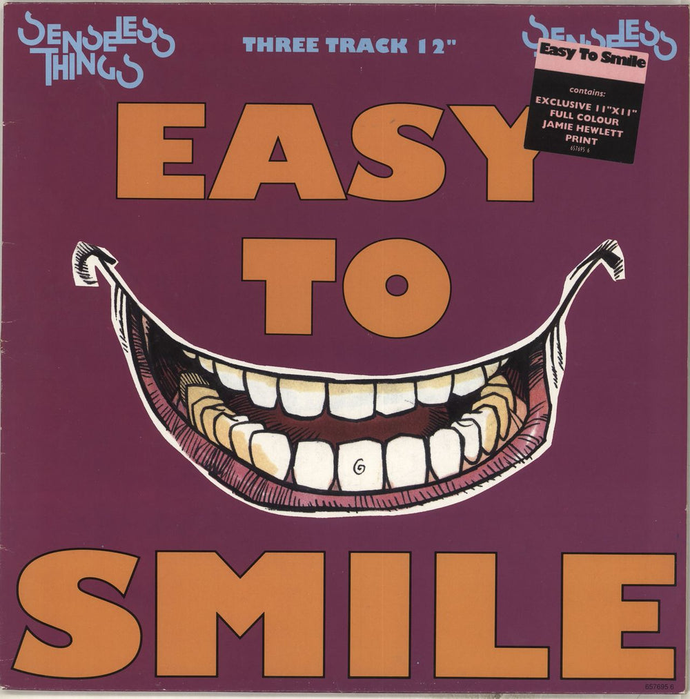 Senseless Things Easy To Smile + Print UK 12" vinyl single (12 inch record / Maxi-single) 6576956