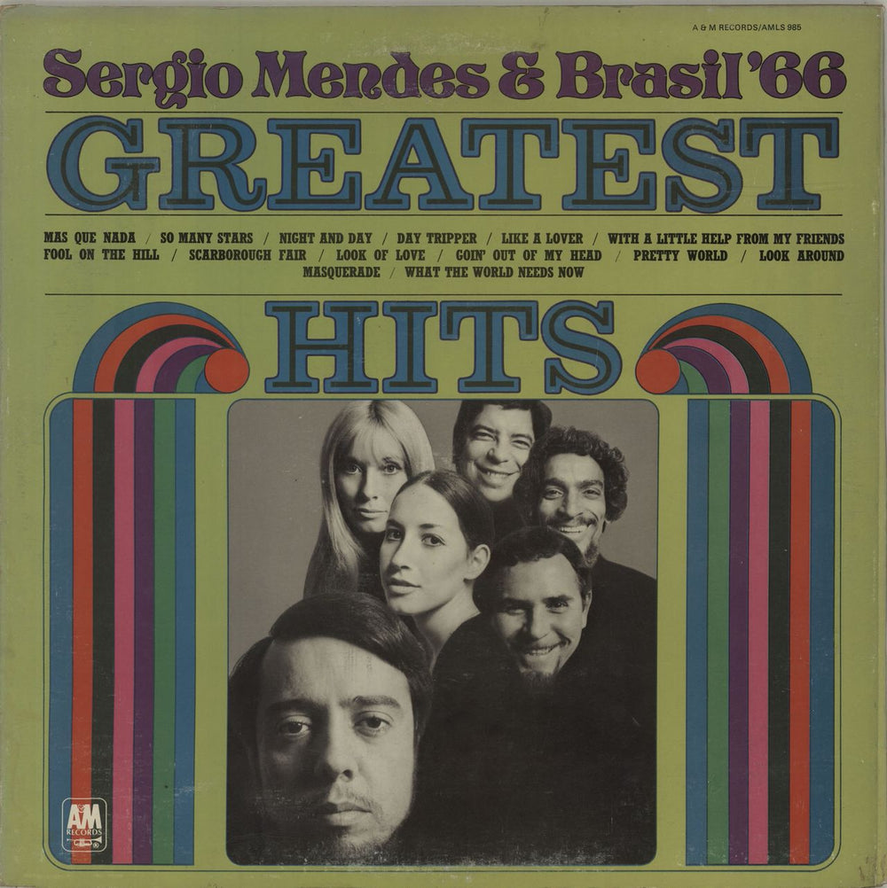 Sergio Mendes Greatest Hits UK vinyl LP album (LP record) AMLS985