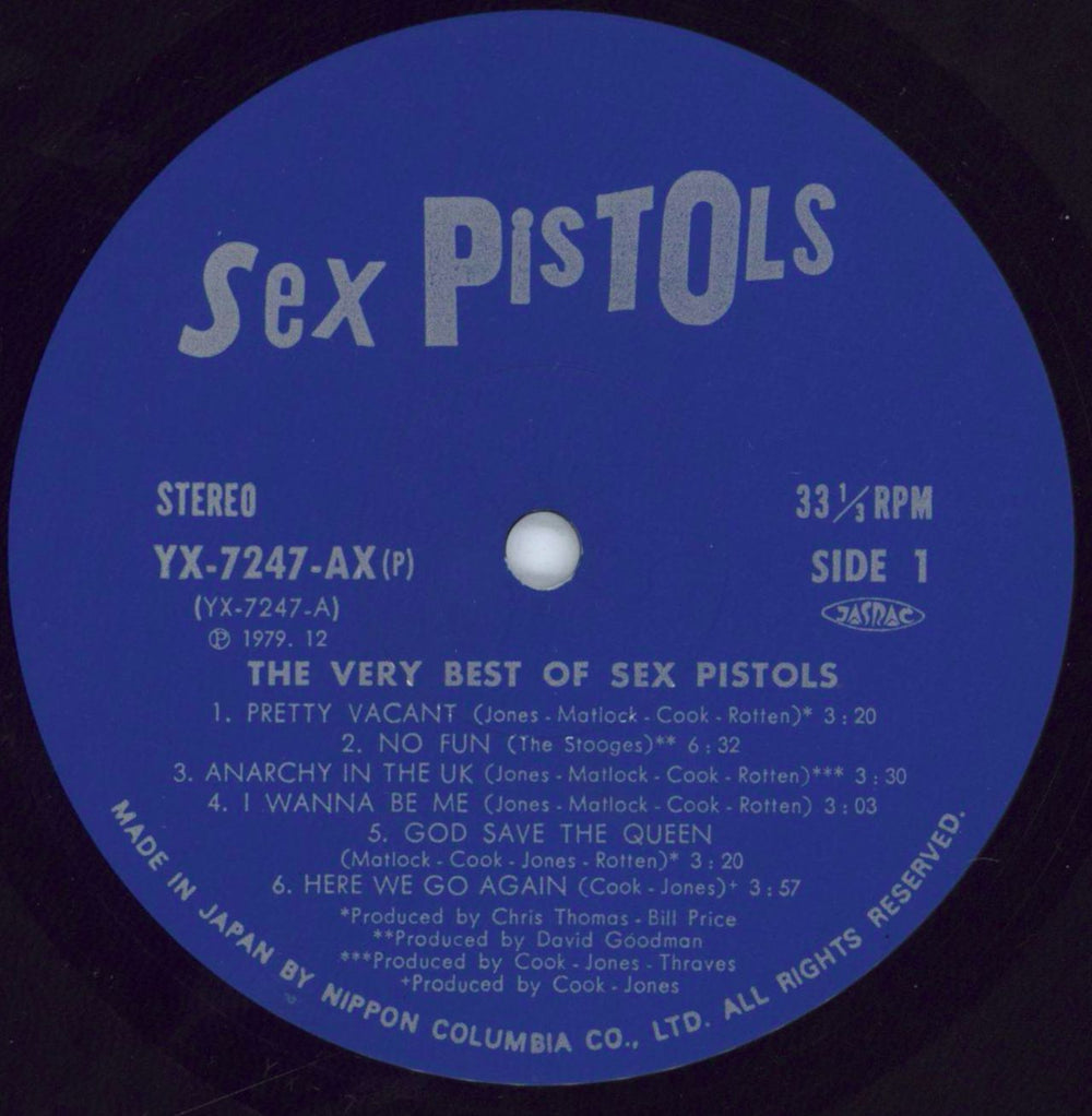 Sex Pistols The Very Best Of + 2 Inserts Japanese vinyl LP album (LP record) SEXLPTH93803