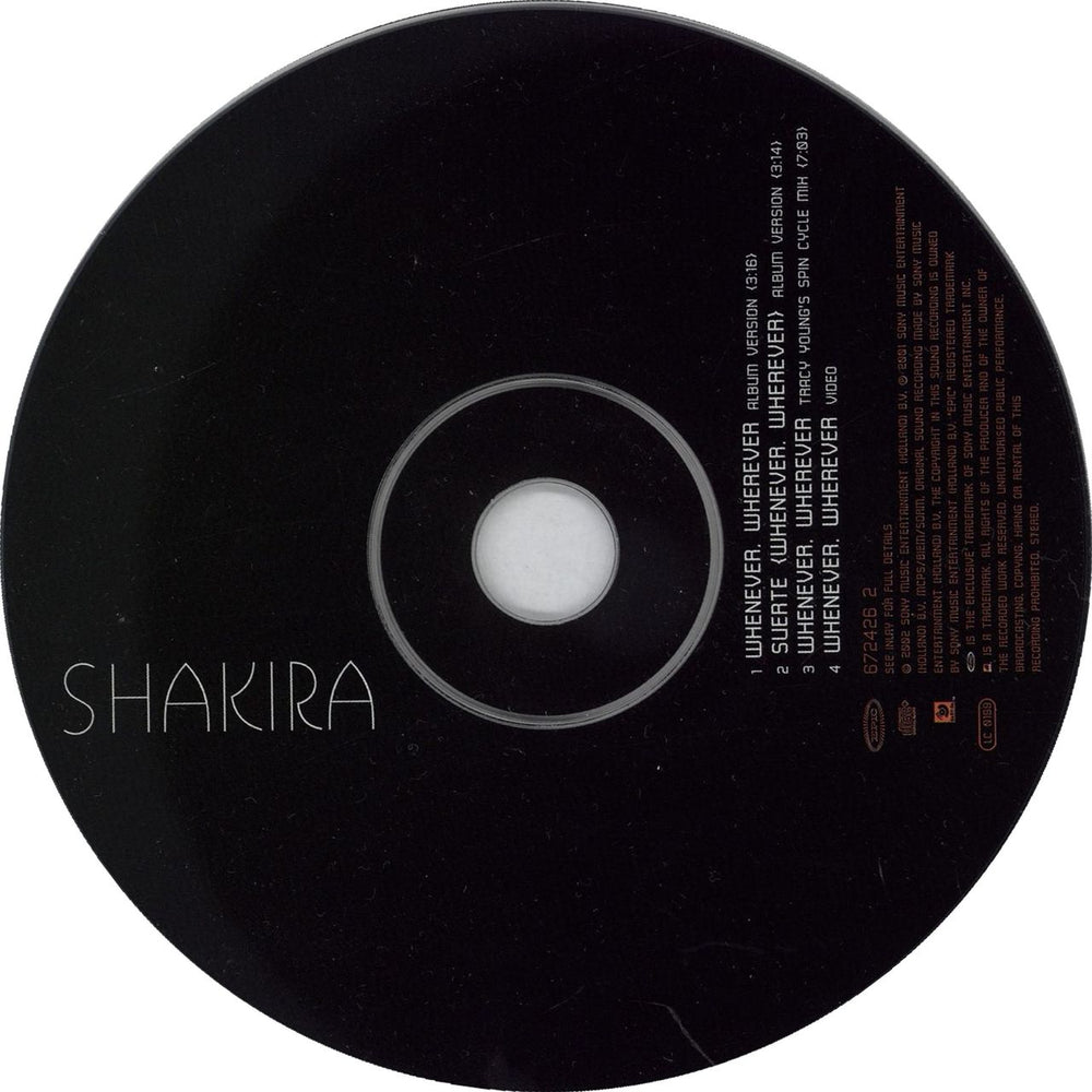 Shakira Whenever, Wherever UK CD single (CD5 / 5") IKAC5WH207288