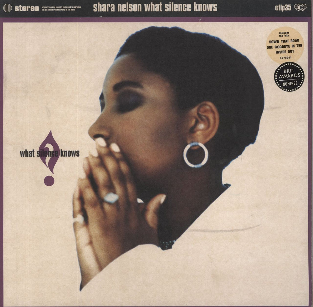 Shara Nelson What Silence Knows + Stickers UK vinyl LP album (LP record) CTLP35