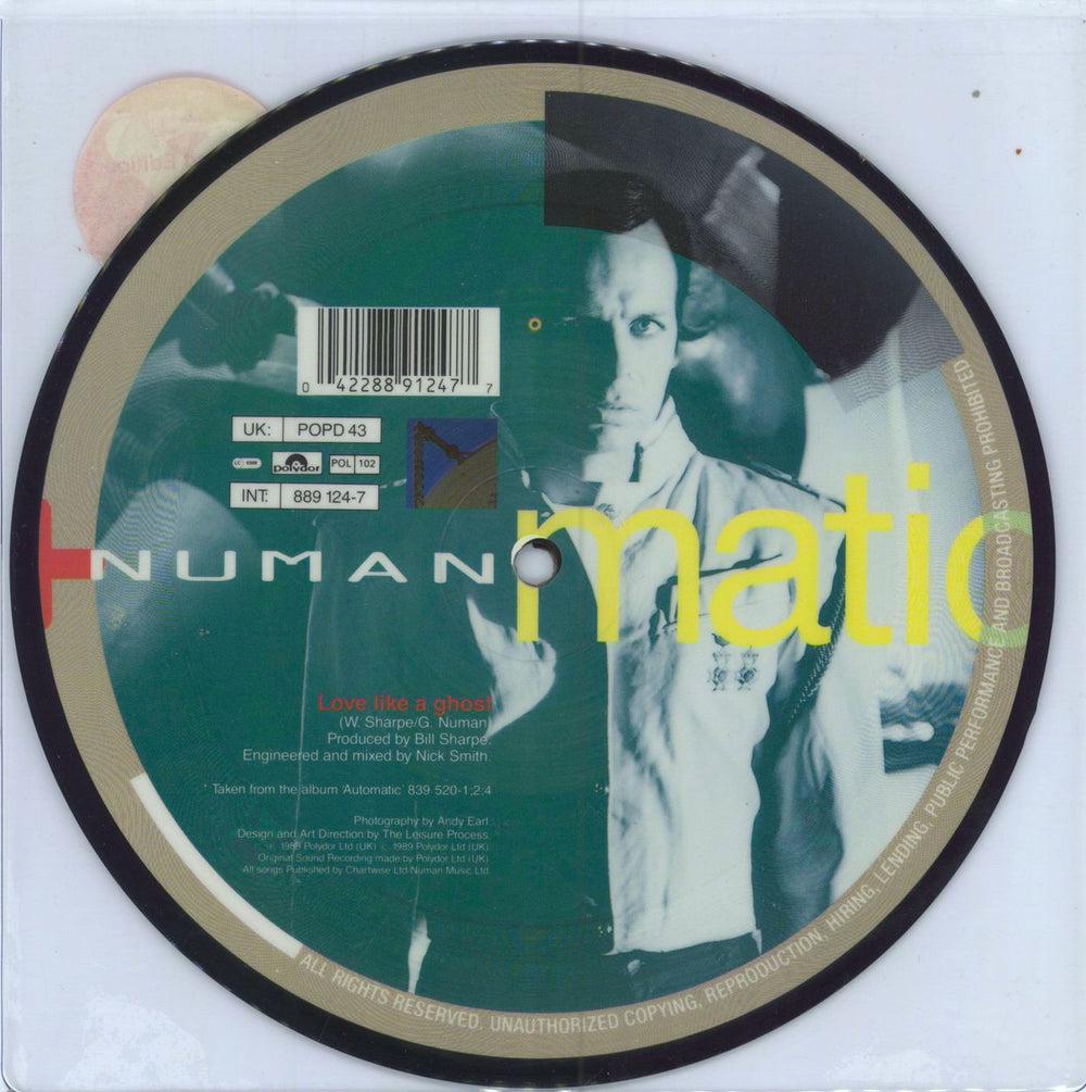 Sharpe & Numan I'm On Automatic - Stickered UK 7" vinyl picture disc (7 inch picture disc single) 042288912477