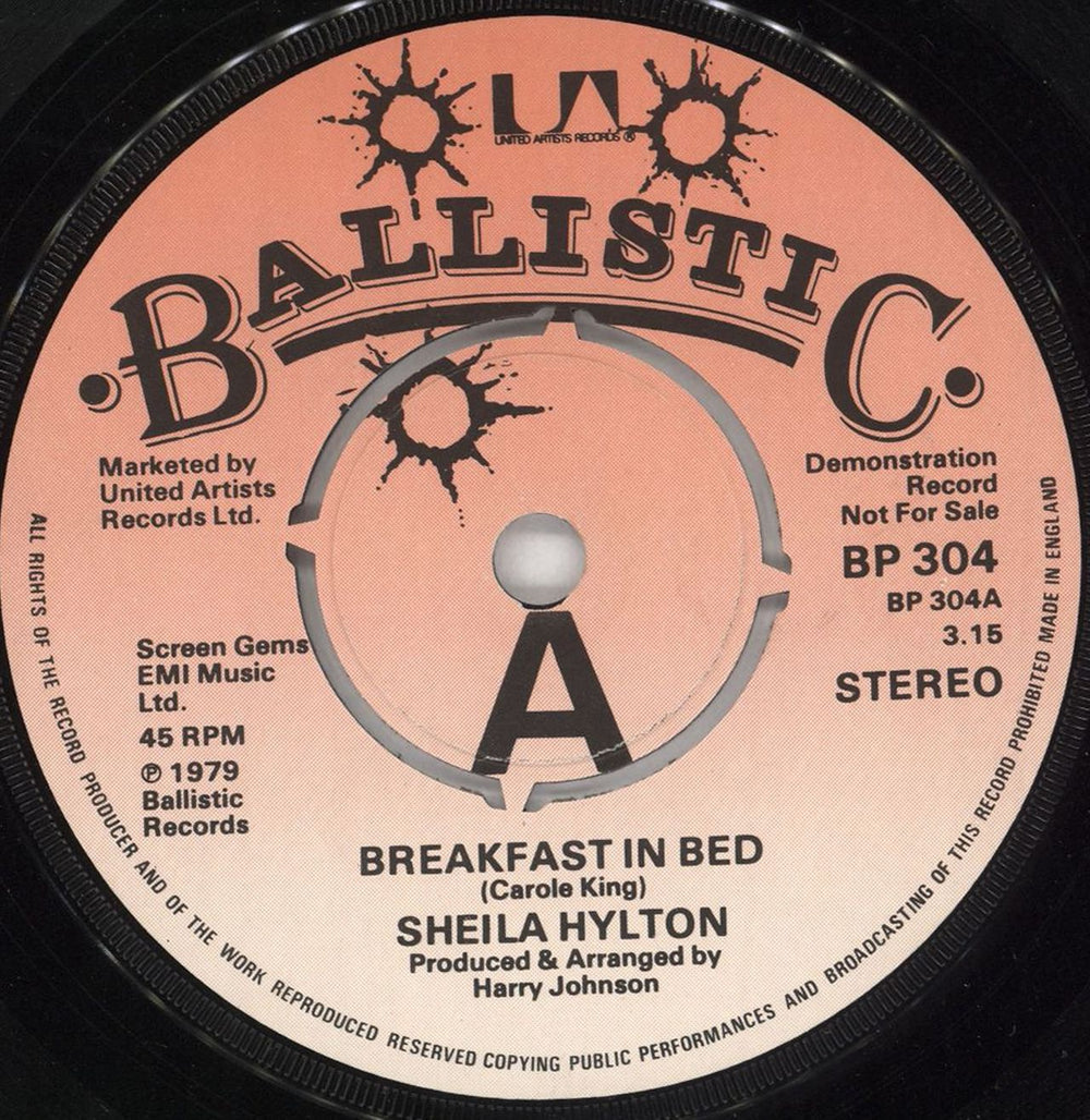 Sheila Hylton Breakfast In Bed - A-label - P/S UK 7" vinyl single (7 inch record / 45)