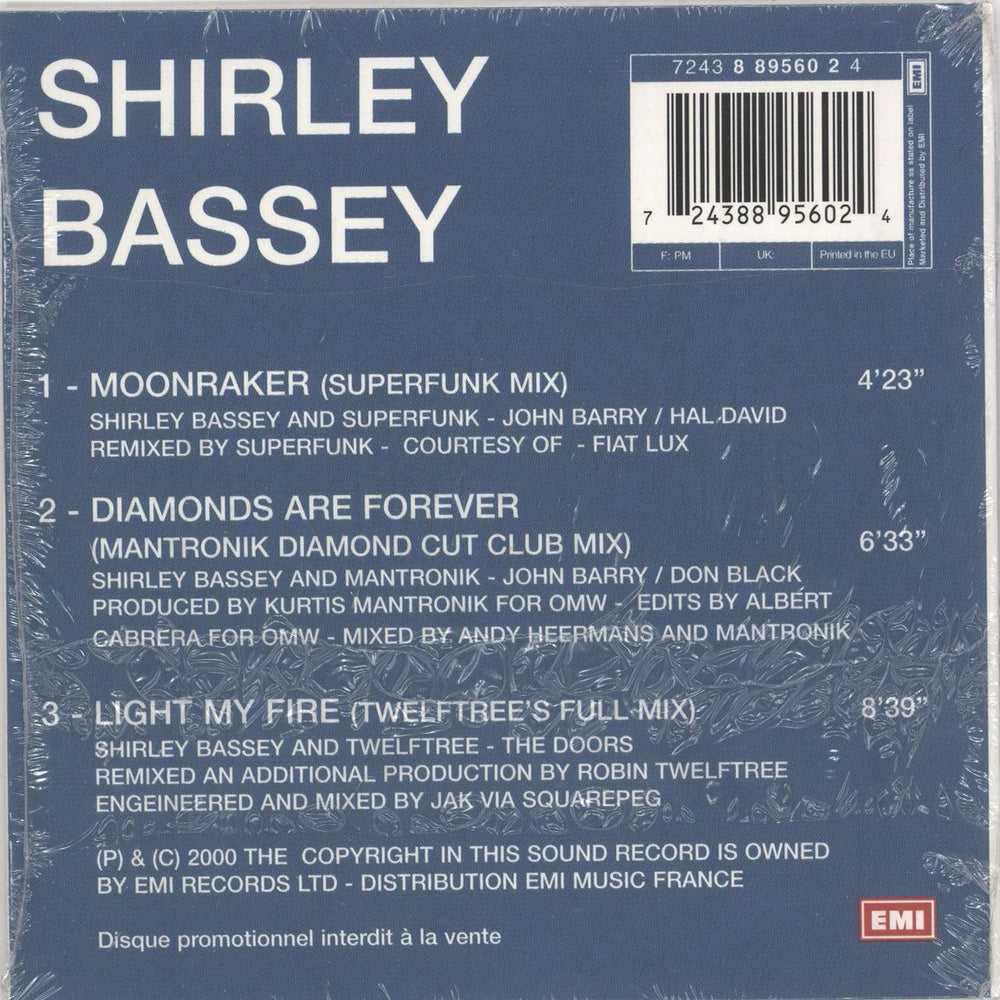 Shirley Bassey The Remix Album...Diamonds Are Forever French Promo CD single (CD5 / 5") SHBC5TH171191