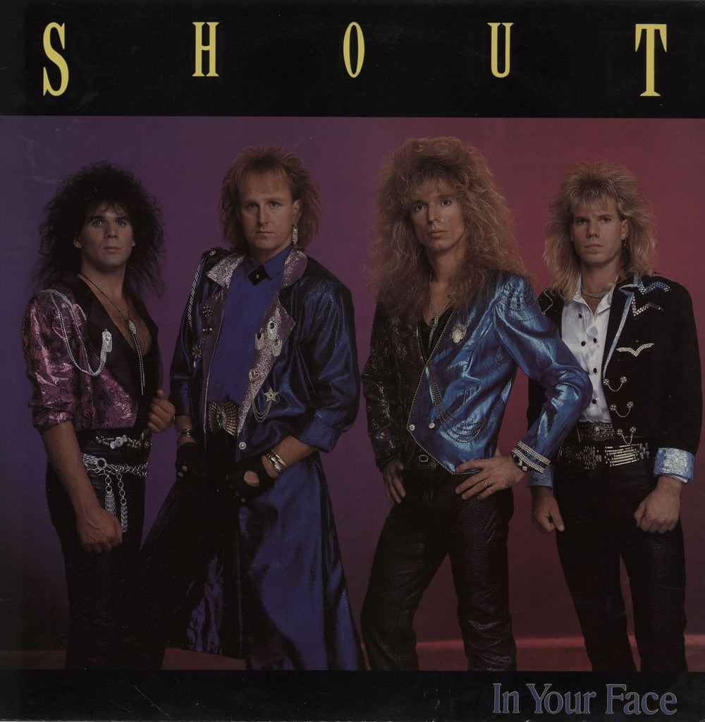 Shout (Christian Glam) In Your Face French vinyl LP album (LP record) MFN92