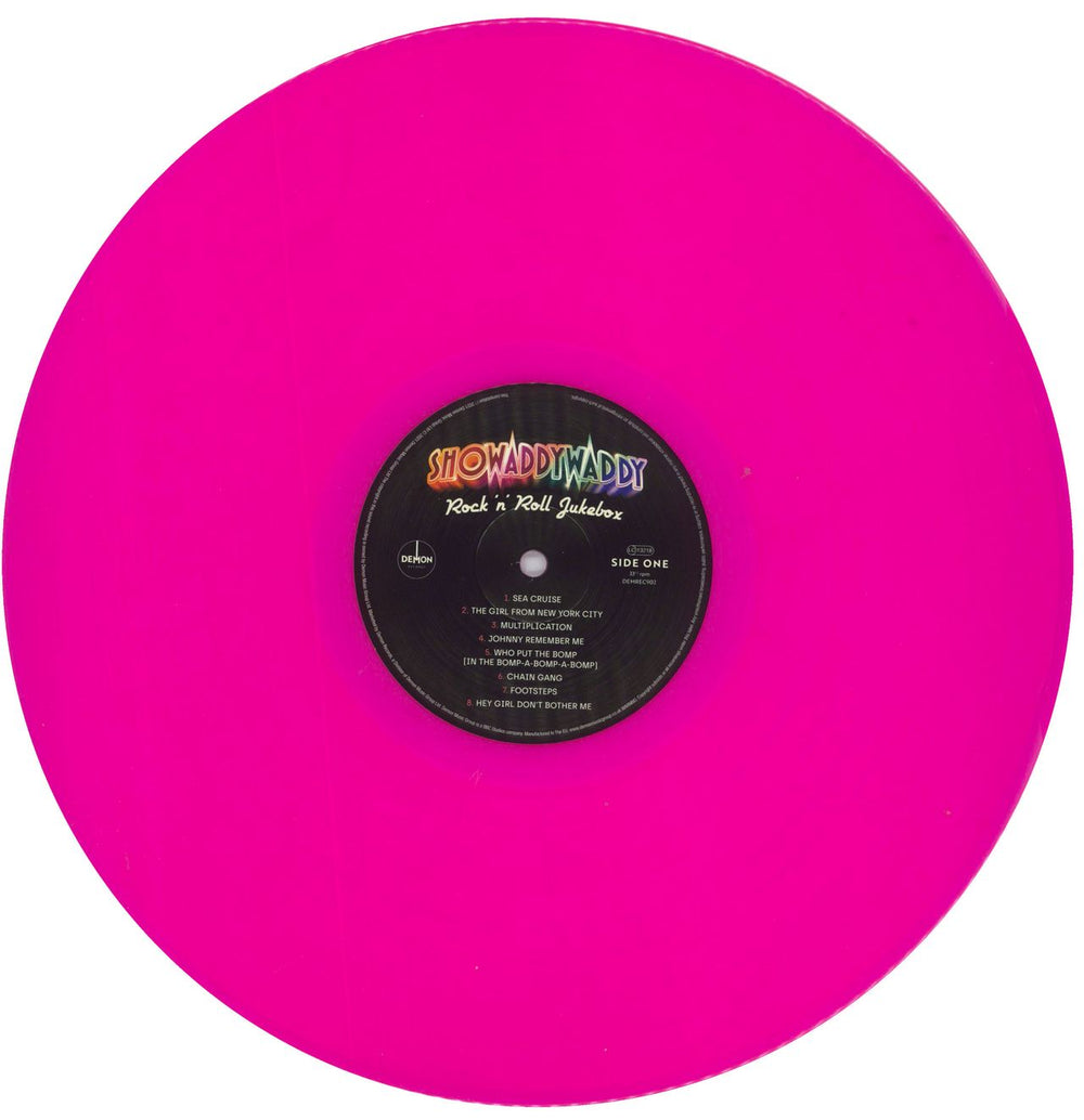 Showaddywaddy Rock 'n' Roll Jukebox - Pink Vinyl UK vinyl LP album (LP record) SDYLPRO830782