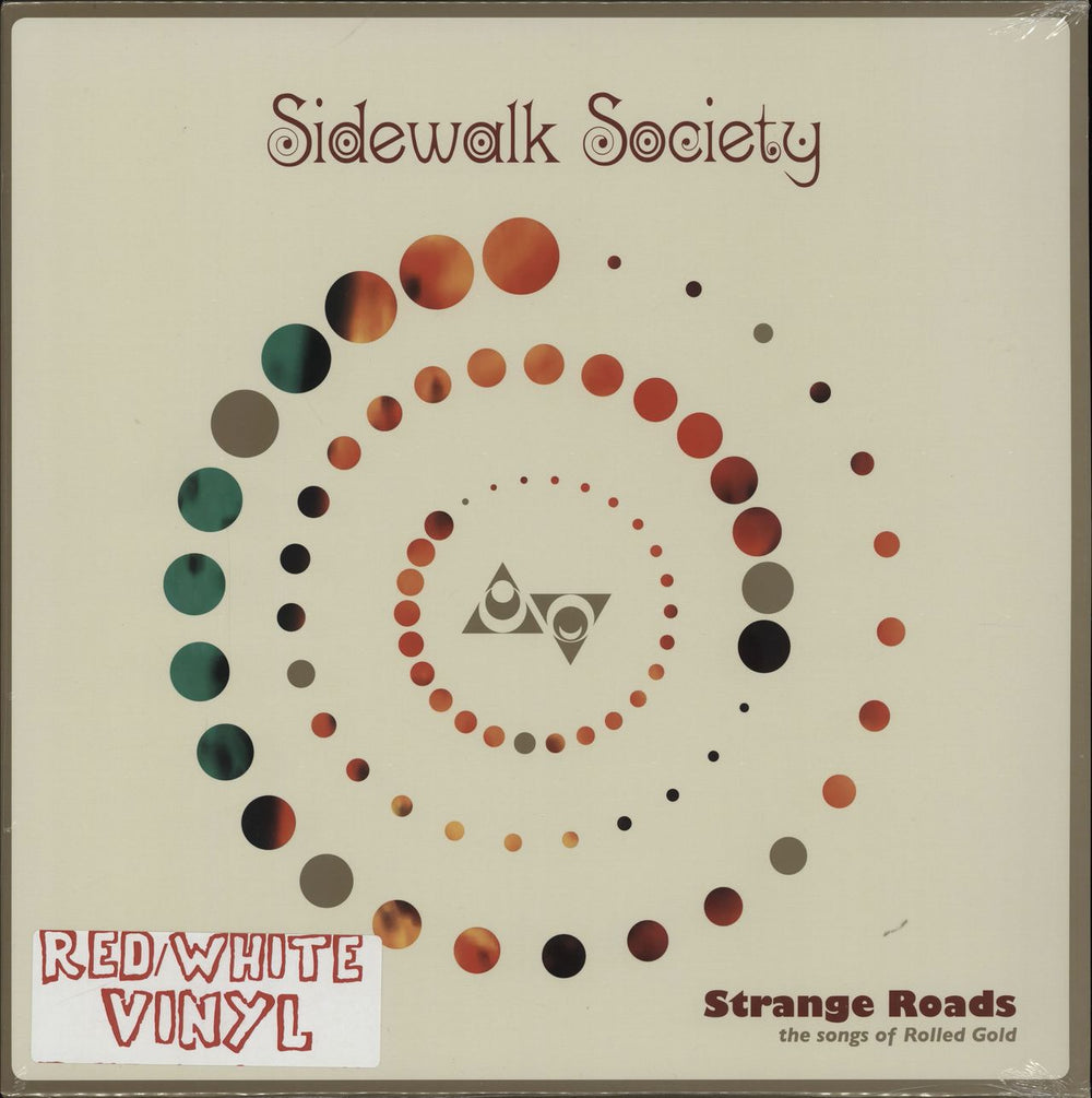 Sidewalk Society Strange Roads: The Songs Of Rolled Gold - Red / White Vinyl UK vinyl LP album (LP record) CRUSTACEAN81