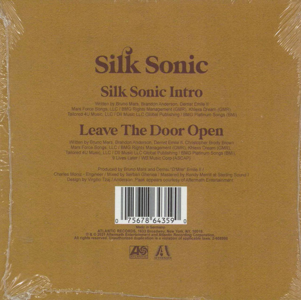 Silk Sonic Leave The Door Open German CD single (CD5 / 5") 075678643590