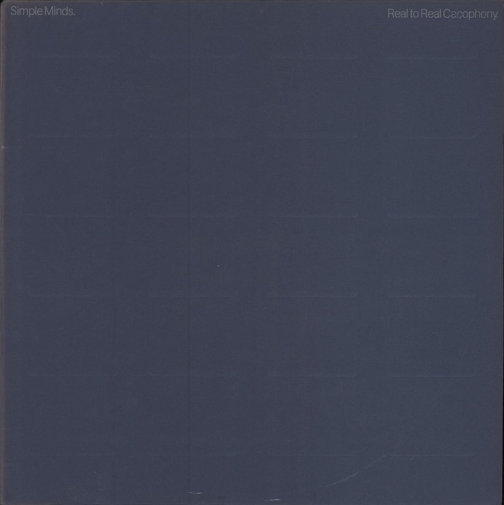 Simple Minds Real To Real Cacophony - 1st - Embossed Sleeve UK vinyl LP album (LP record) SPART1109