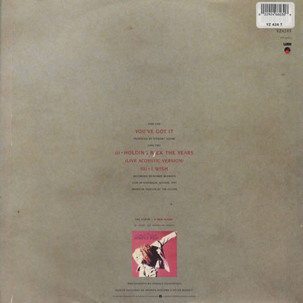 Simply Red You've Got It UK 12" vinyl single (12 inch record / Maxi-single) RED12YO11968