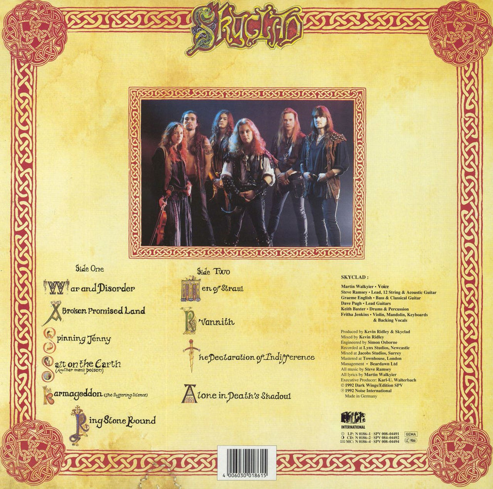 Skyclad A Burnt Offering For The Bone Idol German vinyl LP album (LP record) 4006030018615