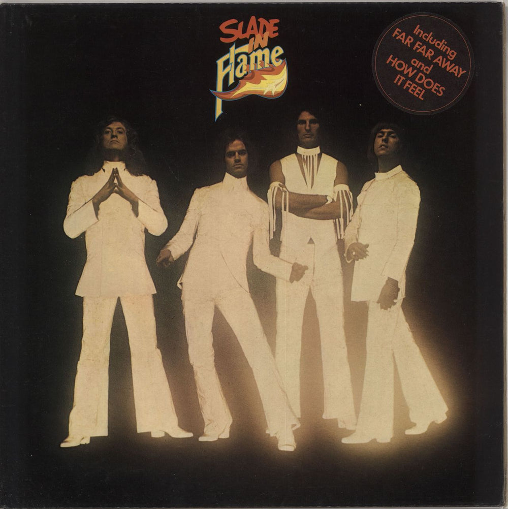 Slade Slade In Flame - Hype Stickered German vinyl LP album (LP record) 2442126