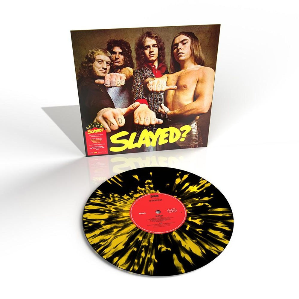 Slade Slayed? - Yellow & Black Splatter Vinyl UK vinyl LP album (LP record) BMGCAT501LP