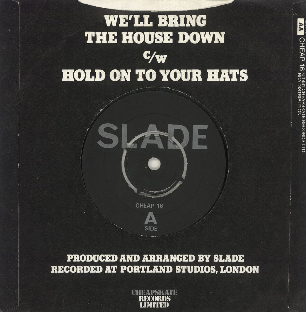 Slade We'll Bring The House Down - P/S UK 7" vinyl single (7 inch record / 45)