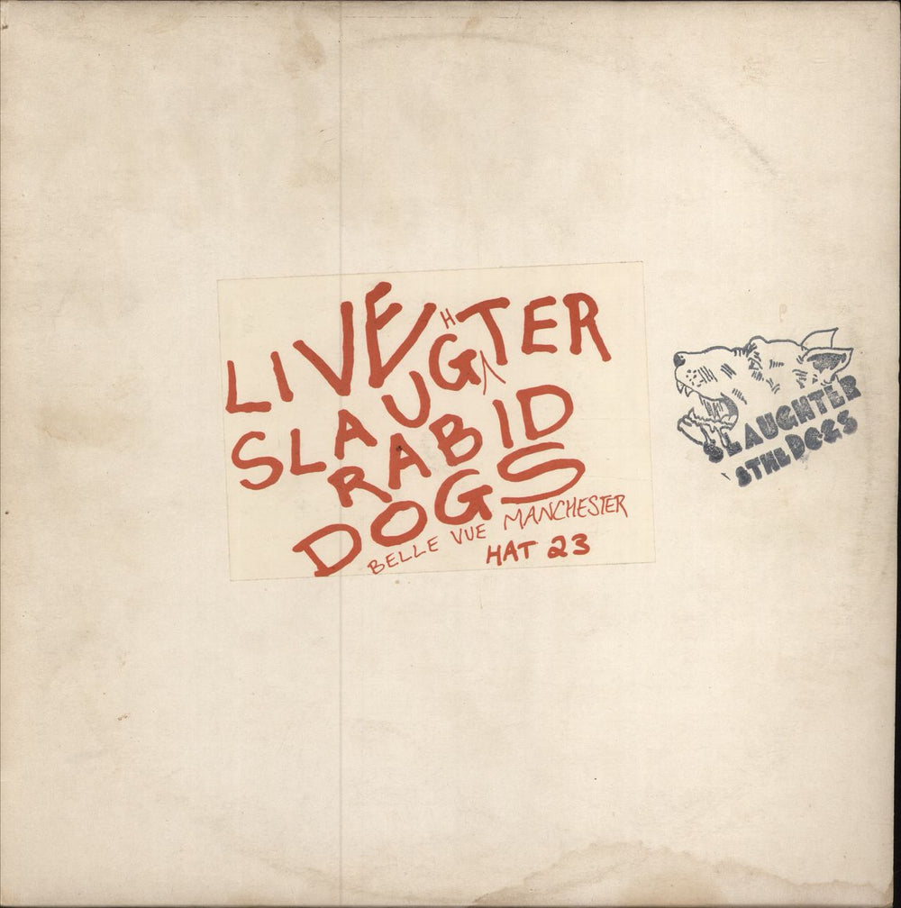 Slaughter & The Dogs Live Slaughter Rabid Dogs - Red labels UK vinyl LP album (LP record) HAT23